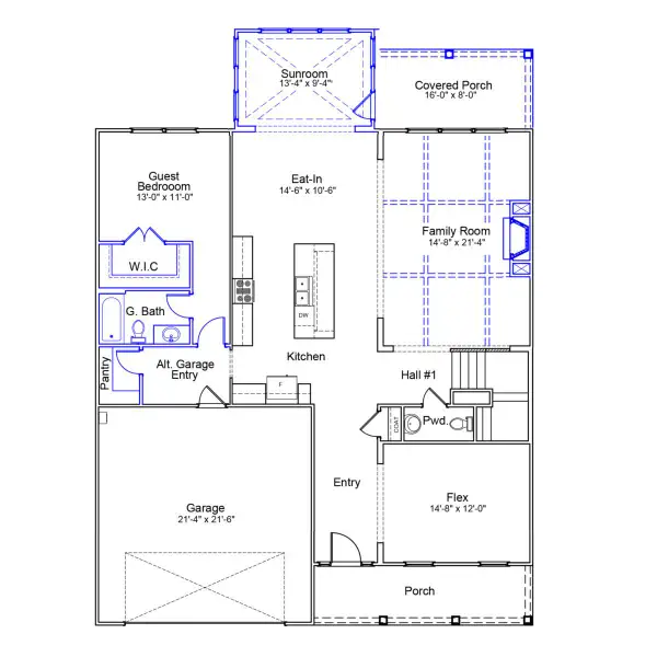 2D floor plan layout of this home in Indigo at Abbey Preserve, Wilmington, NC (Image 2). 2D floor plan layout of this home in Indigo at Abbey Preserve, Wilmington, NC (Image 2).
