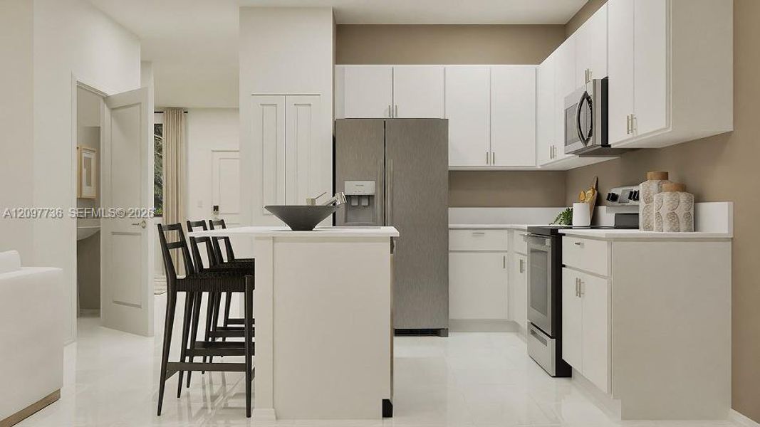 Furnished interior view inside a new home in Sunscapes, Florida City (Image 3).