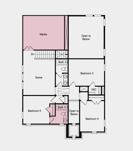 Additional Highlights Include: Study in place of tandem garage, media room, upstairs full bathroom, and upgraded mahogany contemporary front door.