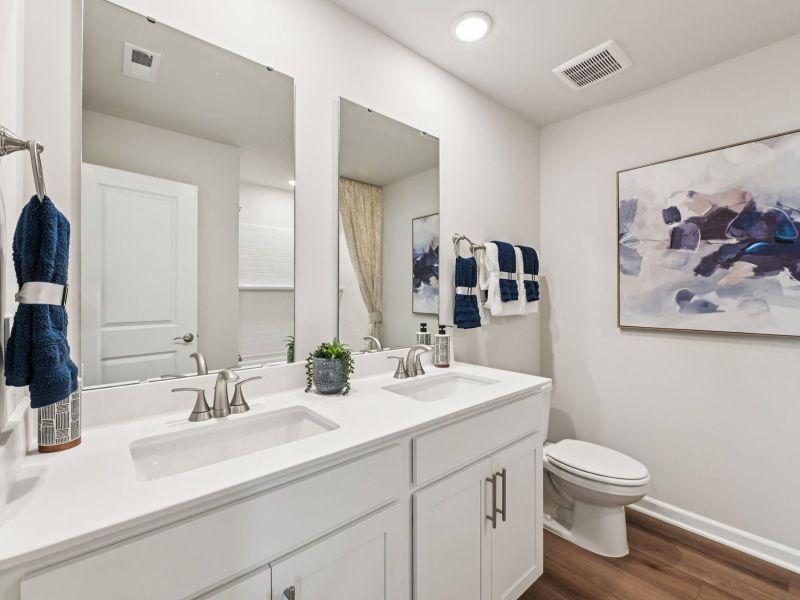 Furnished interior view inside a new home in River Glen, Angier (Image 24).