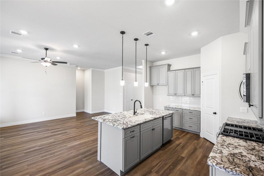 Furnished interior view inside a new home in Lexington Heights, Willis (Image 6). Furnished interior view inside a new home in Lexington Heights, Willis (Image 6).