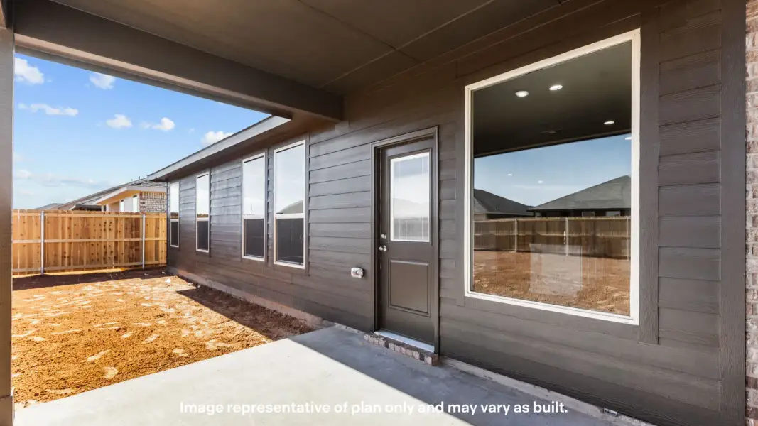 Exterior details and patio area of a home in Yukon Ridge, Odessa (Image 3).