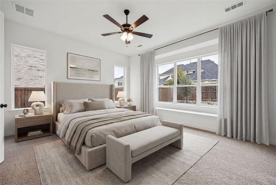 Furnished interior view inside a new home in Dominion of Pleasant Valley, Wylie (Image 9).