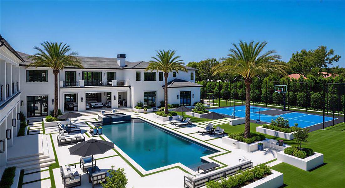 View of pool featuring a patio and a pool with connected hot tub