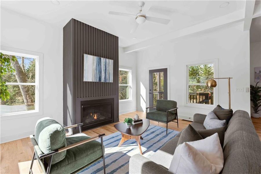 Furnished interior view inside a new home in , Atlanta (Image 9).