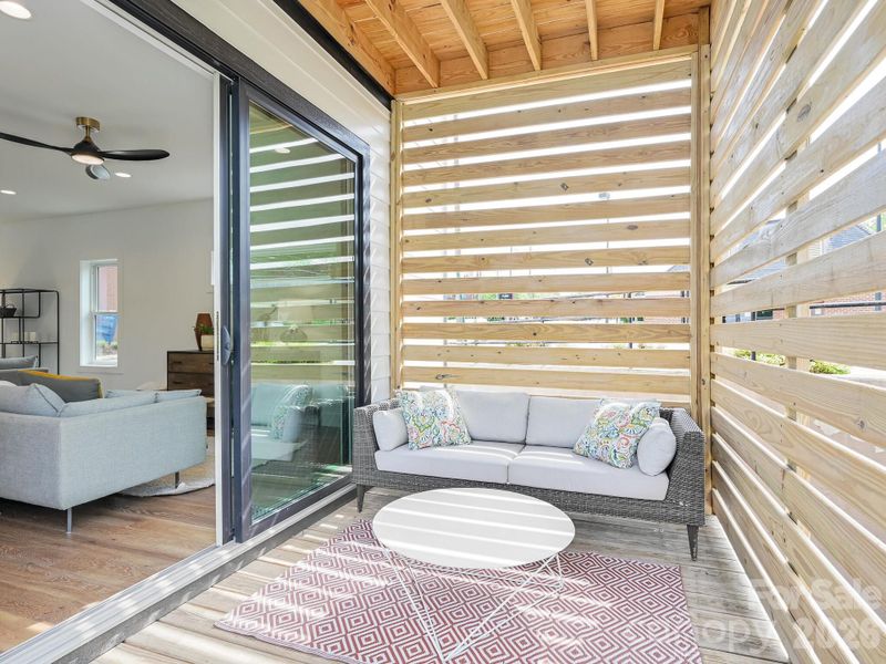 Exterior details and patio area of a home in , Asheville (Image 3).