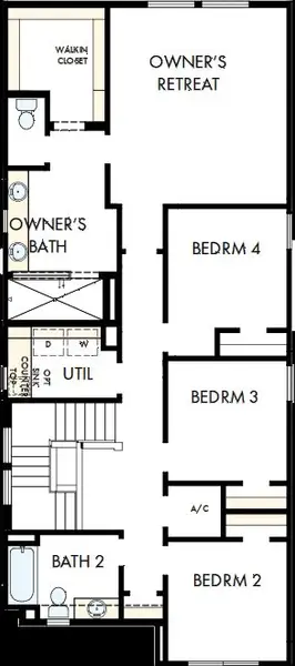 2D floor plan layout of this home in Laureate Park at Lake Nona - Garden Series, Orlando, FL (Image 4).