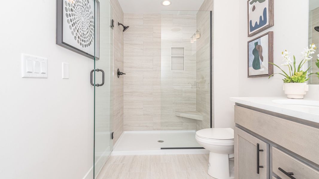 Representative furnished interior of a home built from the The Keswick Townhome (Interior Walk-Out) by Norfolk Homes in Bristol Ridge Townhomes, Ann Arbor (Image 35).
