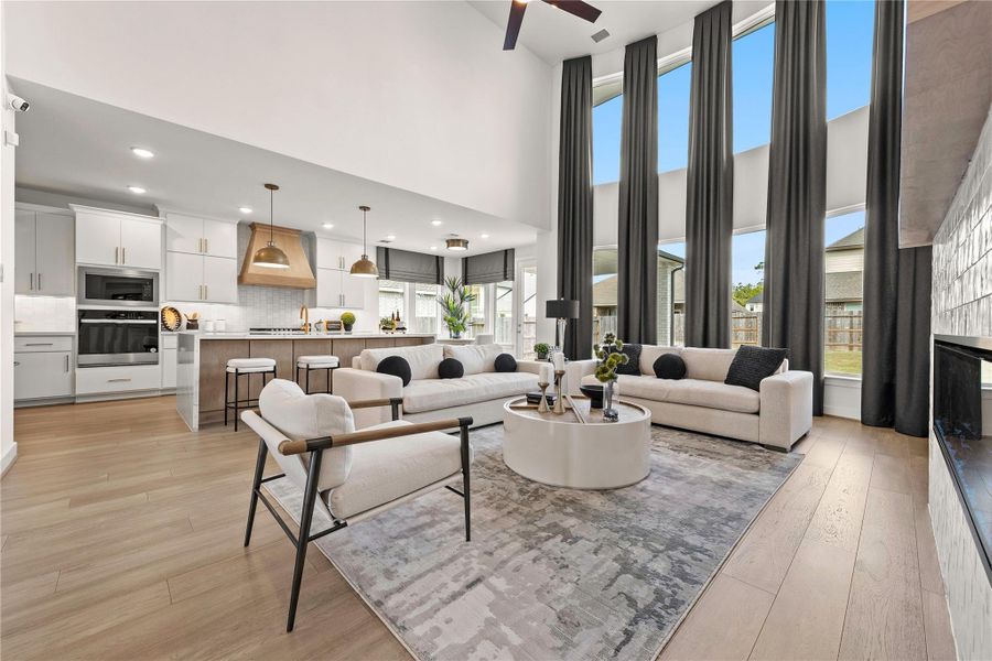 Furnished interior view inside a new home in The Trails, New Caney (Image 6). Furnished interior view inside a new home in The Trails, New Caney (Image 6).