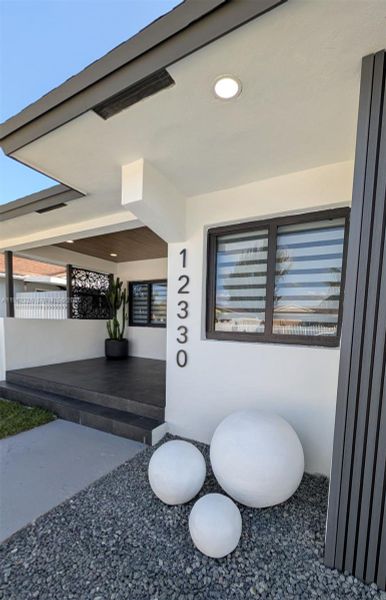 Exterior details and patio area of a home in , Miami (Image 29). Exterior details and patio area of a home in , Miami (Image 29).