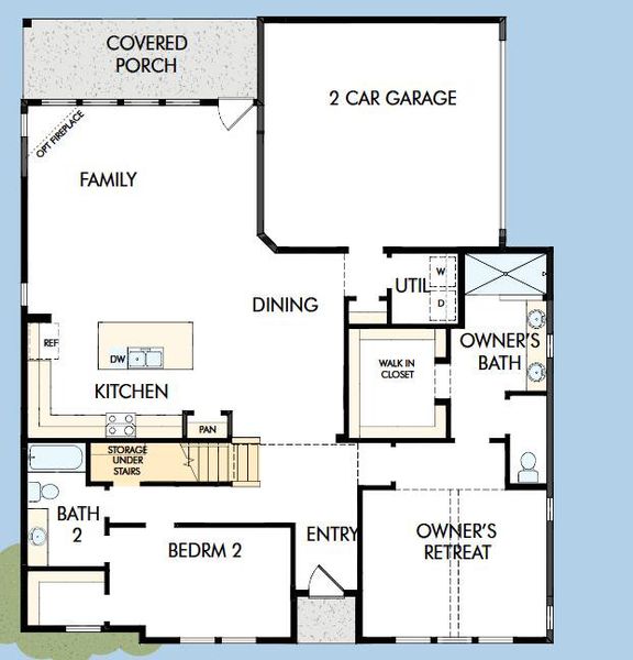 2D floor plan layout of this home in Nexton – Midtown – The Garden Collection, Summerville, SC (Image 5). 2D floor plan layout of this home in Nexton – Midtown – The Garden Collection, Summerville, SC (Image 5).