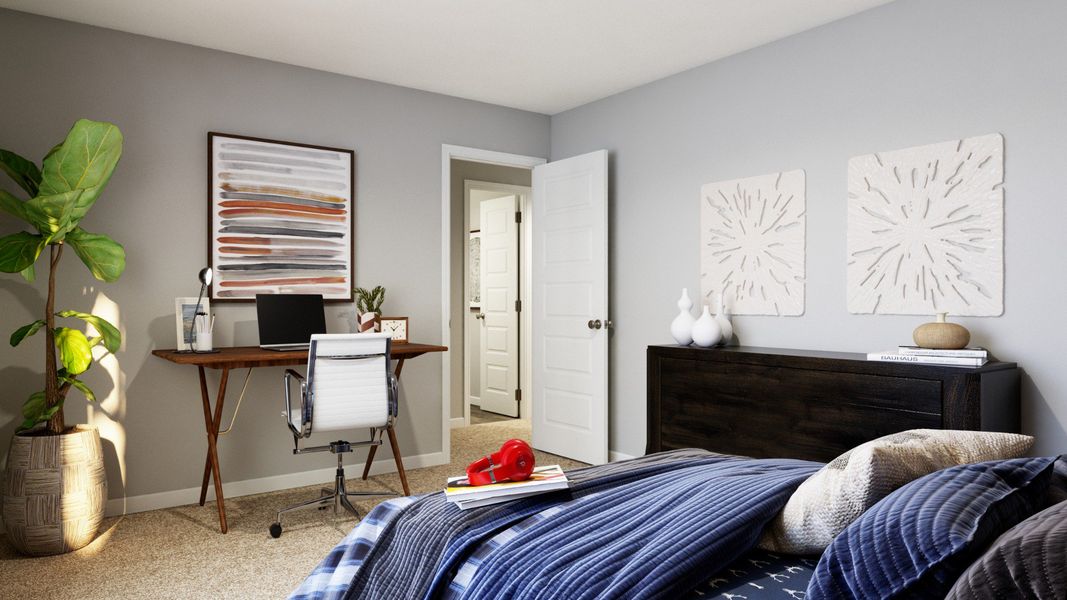 Representative furnished interior of a home built from the The Emilia by Legend Homes in Rocky Creek Crossing, Crowley (Image 30).