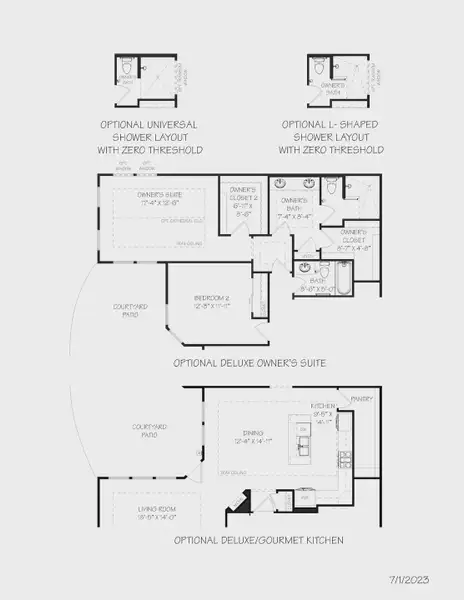 2D floor plan layout for the Palazzo by Epcon Communities in The Courtyards at Bailey Farms, Dacula, GA (Image 38).