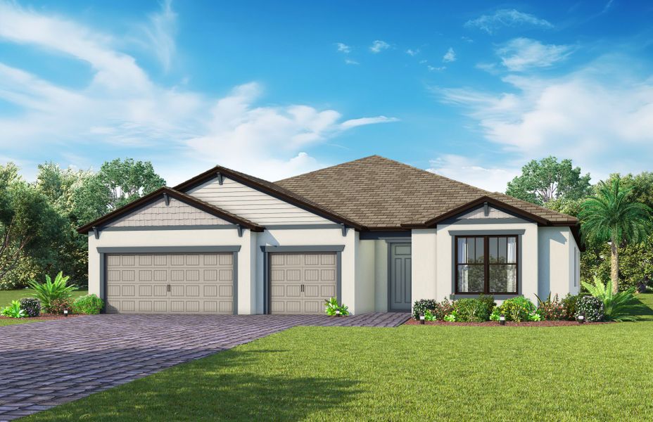 Representative exterior photo of a completed home built from the Renown by Del Webb in Del Webb Naples, Ave Maria, FL (Image 23).