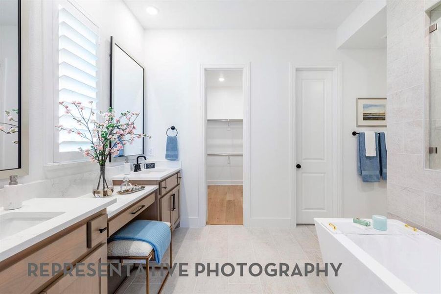 Furnished interior view inside a new home in Wildflower Ranch, Dish (Image 22).