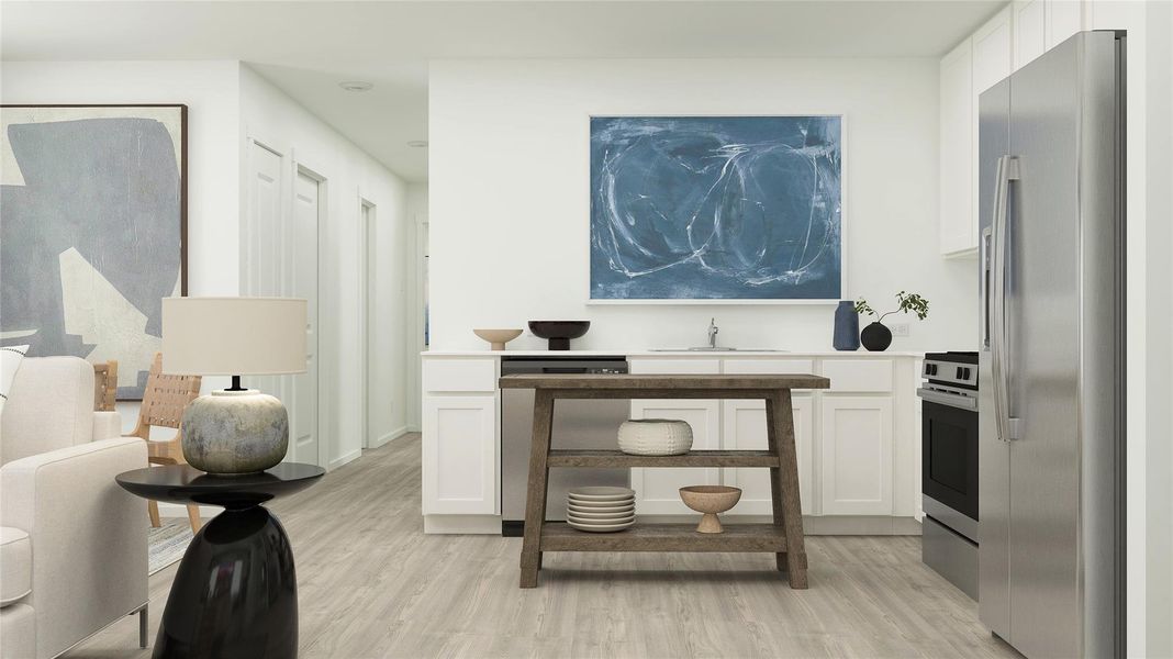 Furnished interior view inside a new home in Santa Fe Village, Cleveland (Image 8). Furnished interior view inside a new home in Santa Fe Village, Cleveland (Image 8).