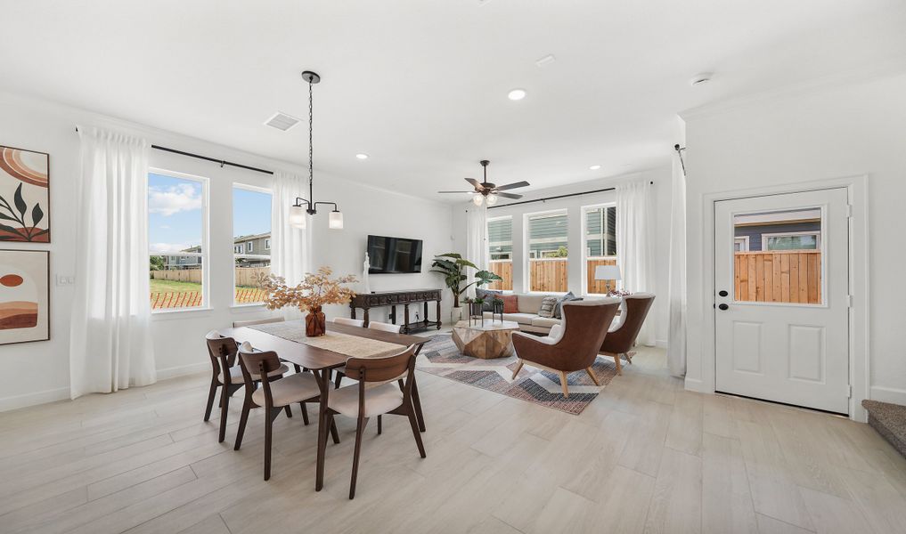 Dining area is open to great room