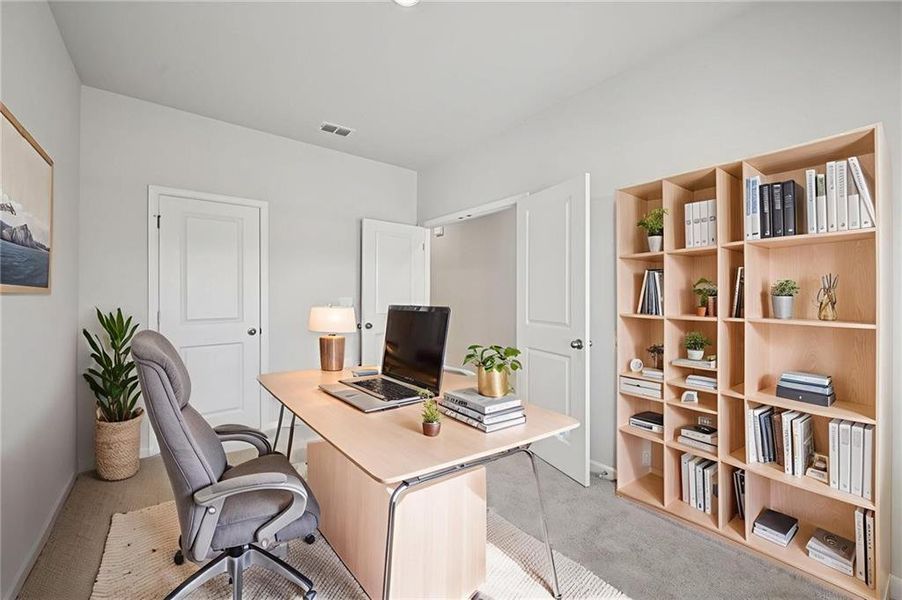 Furnished interior view inside a new home in Creekside at Oxford Park, Fairburn (Image 11).
