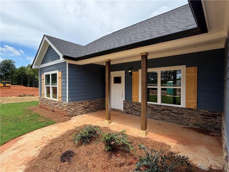 Exterior details and patio area of a home in , Clarkesville (Image 13). Exterior details and patio area of a home in , Clarkesville (Image 13).