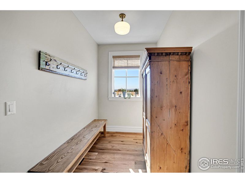 Main floor mudroom off kitchen leading to garage