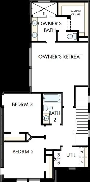 2D floor plan layout of this home in Solterra - Cottage Series, Mesquite, TX (Image 3). 2D floor plan layout of this home in Solterra - Cottage Series, Mesquite, TX (Image 3).