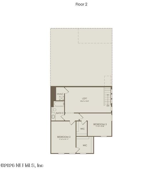 2D floor plan layout of this home in Seminole Palms, Palm Coast, FL (Image 3).