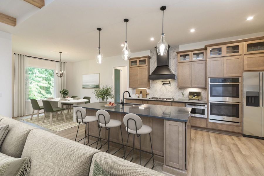 Representative furnished interior of a home built from the Winslow by Fischer Homes in Watson at Flowers Plantation, Clayton (Image 5).