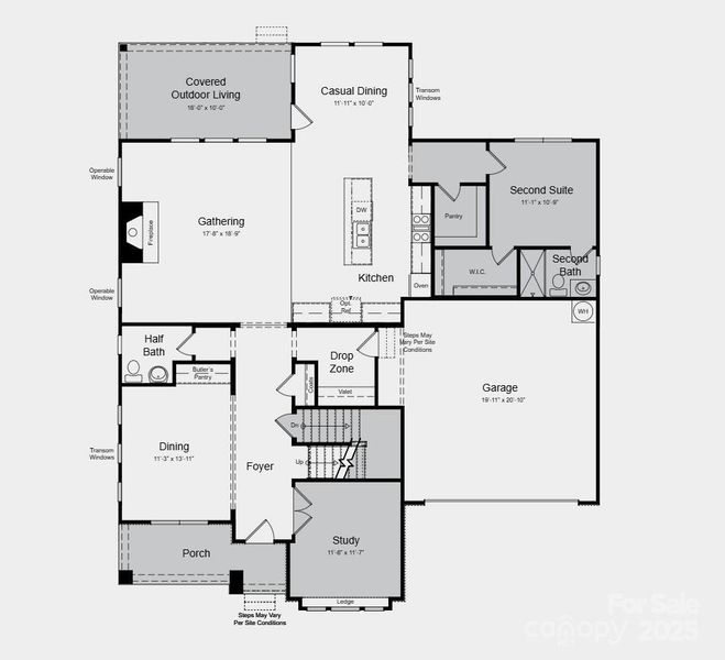 2D floor plan layout of this home in , Huntersville, NC (Image 3).