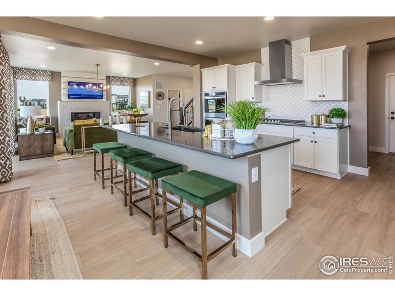 EXAMPLE PHOTO: EAT-IN KITCHEN OPEN TO LIVING ROOM