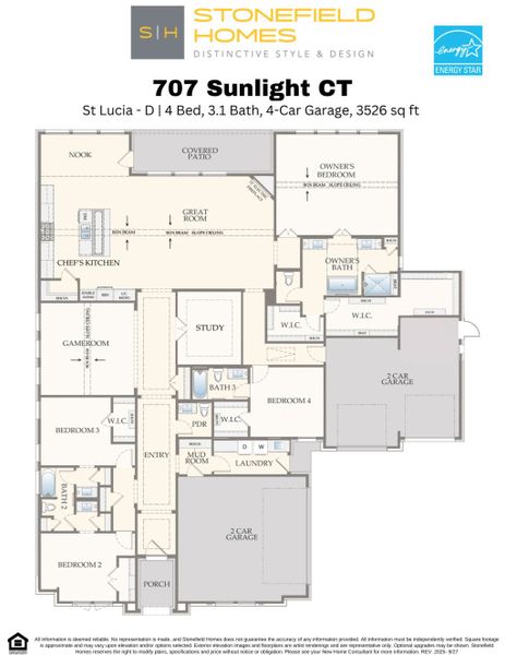 2D floor plan layout of this home in Heath Golf and Yacht Club, Forney, TX (Image 3). 2D floor plan layout of this home in Heath Golf and Yacht Club, Forney, TX (Image 3).