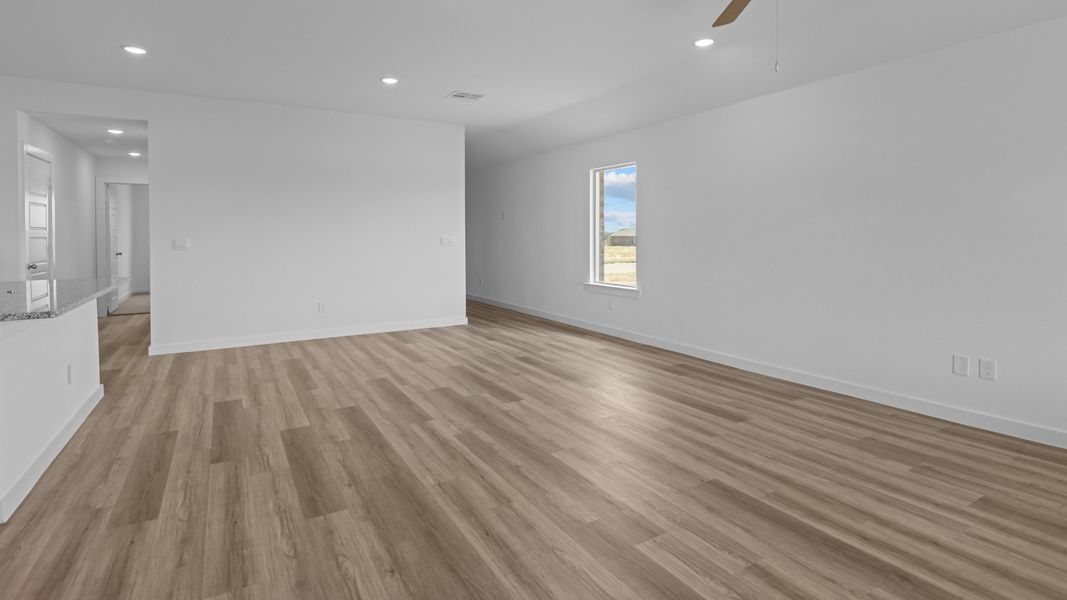 Representative unfurnished interior of a home built from the The Camden by D.R. Horton in Everest Heights, Lubbock (Image 8). Representative unfurnished interior of a home built from the The Camden by D.R. Horton in Everest Heights, Lubbock (Image 8).