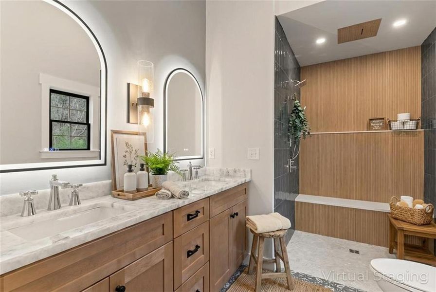 Furnished interior view inside a new home in , Ellijay (Image 32).