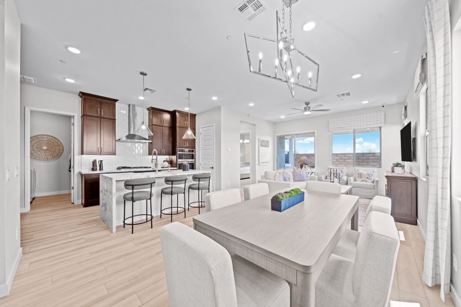 Dining Room & Kitchen | Cielo Model | Mira Vista at Victory in Buckeye, AZ by Landsea Homes
