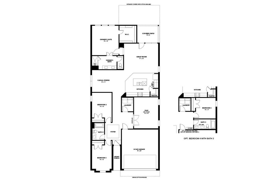 2D floor plan layout for the Aruba by DRB Homes in Prairie Green, Converse, TX (Image 3). 2D floor plan layout for the Aruba by DRB Homes in Prairie Green, Converse, TX (Image 3).