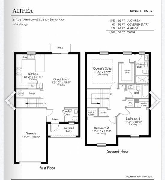 2D floor plan layout of this home in , Coral Springs, FL (Image 3).