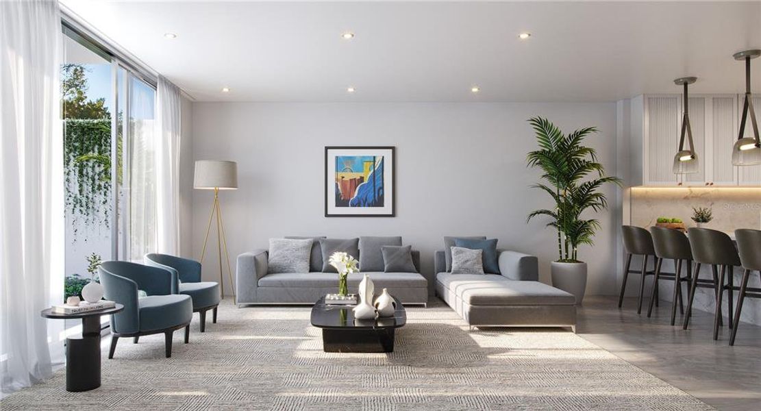 Furnished interior view inside a new home in , Tampa (Image 12).