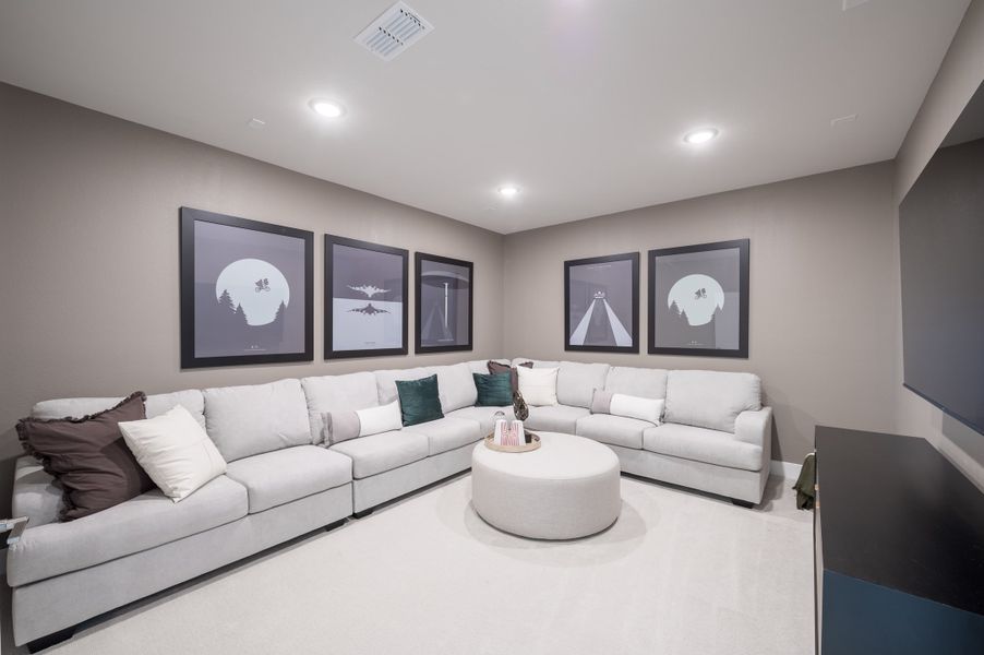 Representative furnished interior of a home built from the Bogata by Tri Pointe Homes in Harvest Green, Richmond (Image 54).