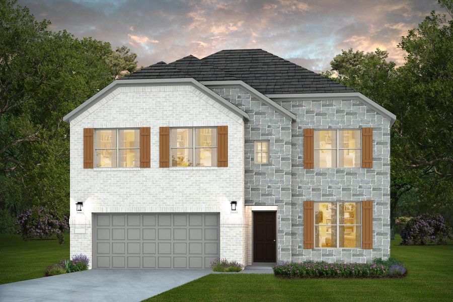 Representative exterior photo of a completed home built from the Sondra by Pulte Homes in Davis Ranch, San Antonio, TX (Image 7).