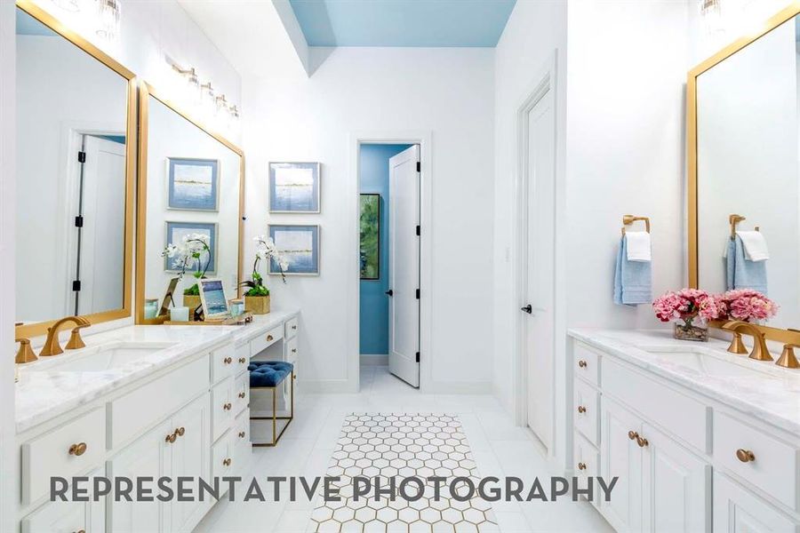 Furnished interior view inside a new home in Wildflower Ranch, Dish (Image 37).