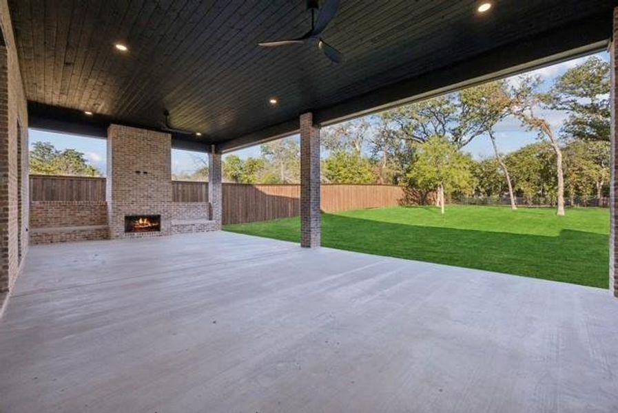 Exterior details and patio area of a home in , Keller (Image 26).