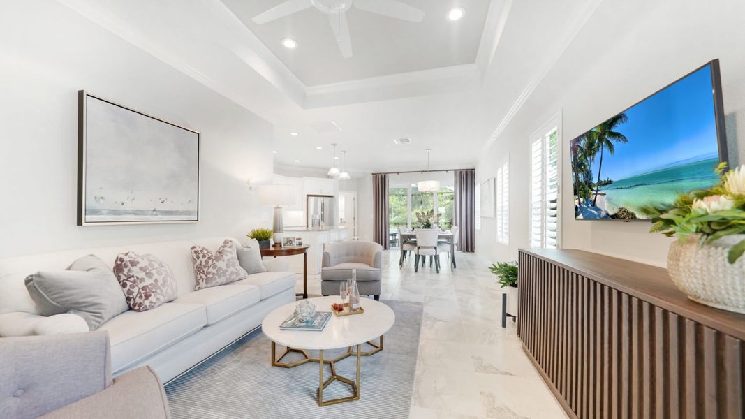 Representative furnished interior of a home built from the Patriot by Neal Communities in Boca Royale Golf & Country Club at Wellen Park, Englewood (Image 6).