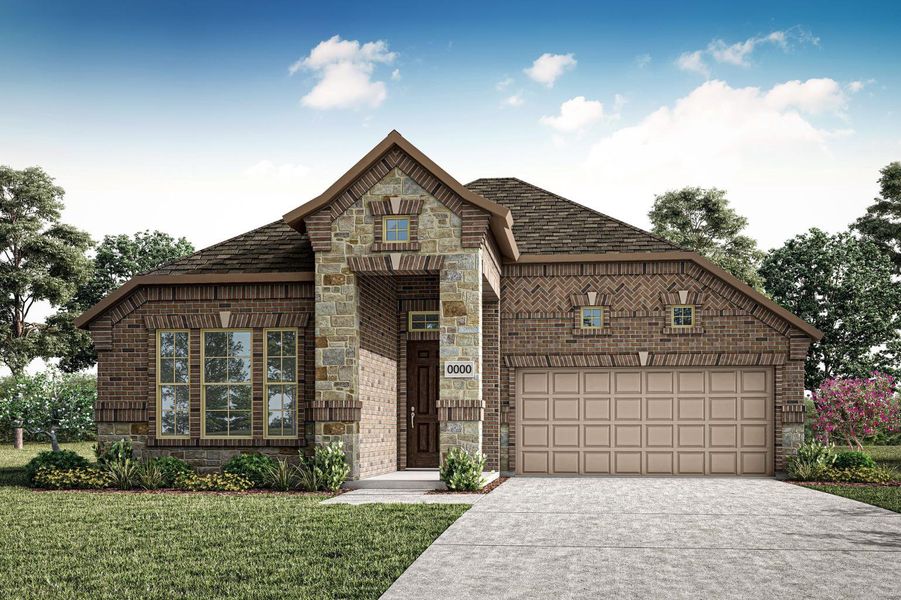 Representative exterior photo of a completed home built from the Ava by Tri Pointe Homes in Discovery Collection at Bridgewater, Midlothian, TX (Image 2).