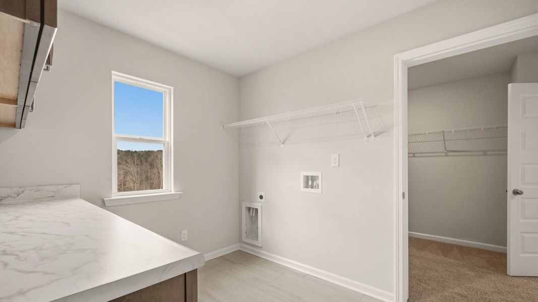 Spacious, unfurnished interior of a new home in The Gates at Pates Creek, Hampton (Image 28). Spacious, unfurnished interior of a new home in The Gates at Pates Creek, Hampton (Image 28).