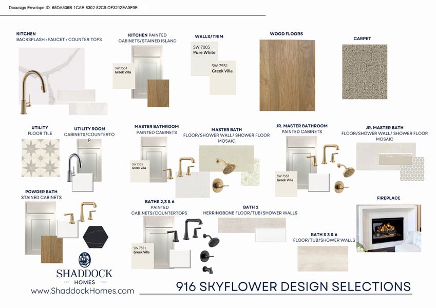 Sample of building materials used in homes in Light Farms Graham/Reagan, Celina (Image 3).