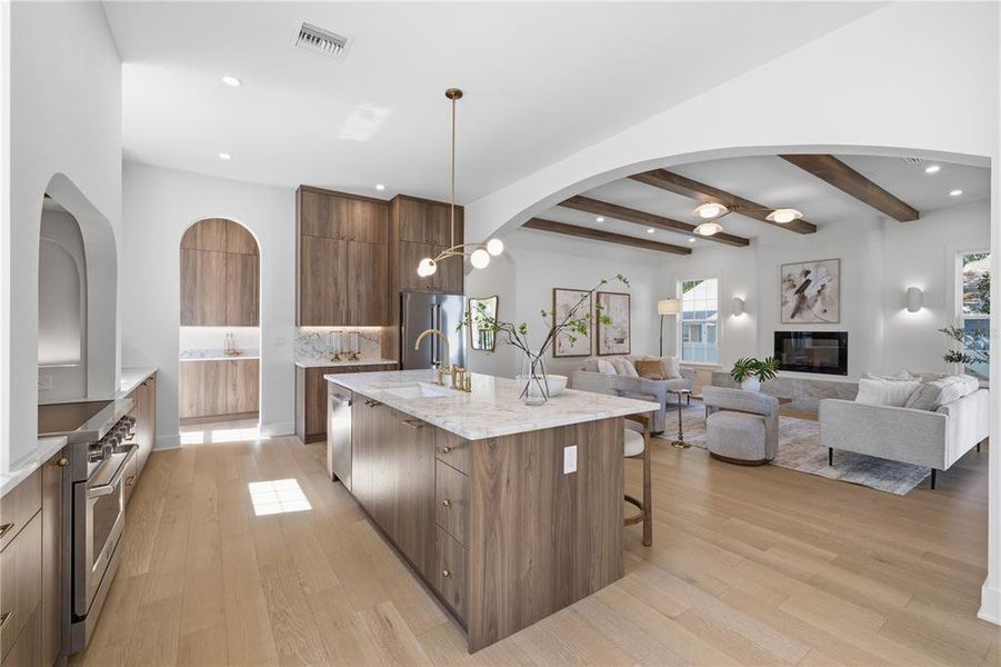 Furnished interior view inside a new home in , St. Petersburg (Image 12).