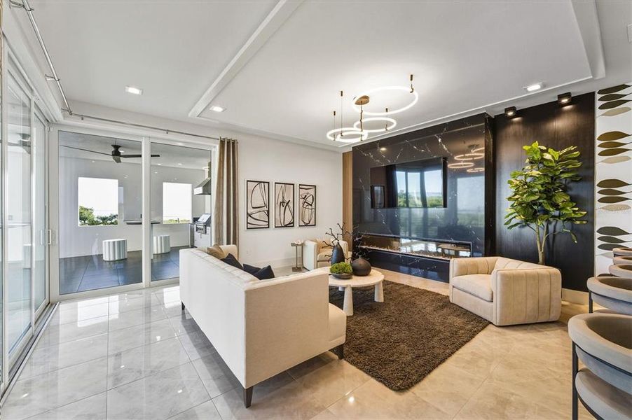 Furnished interior view inside a new home in Legends Bay, Bradenton (Image 17).