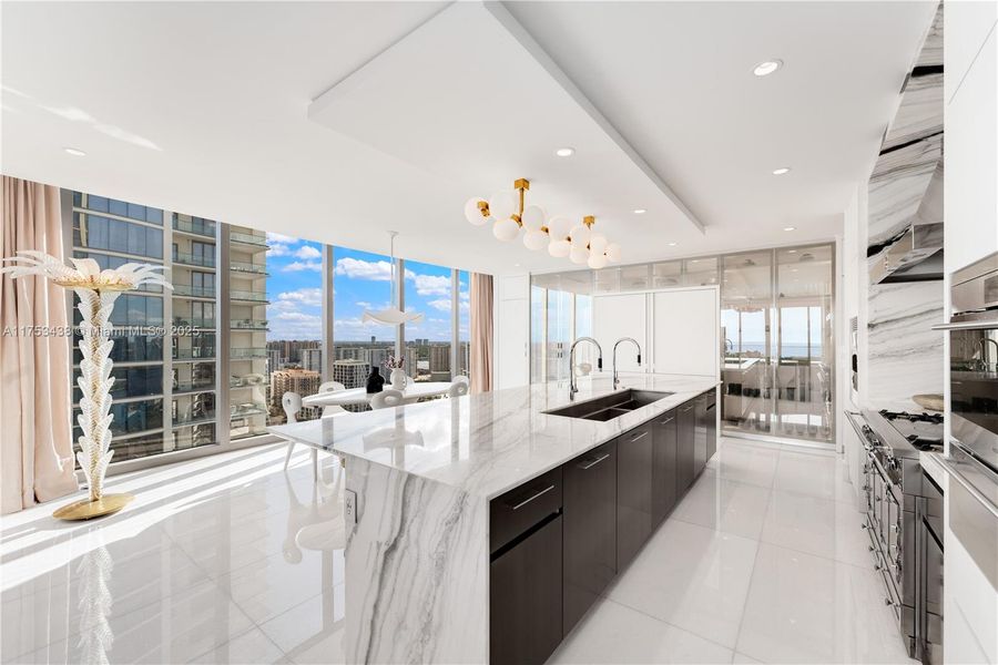 Furnished interior view inside a new home in , Sunny Isles Beach (Image 10). Furnished interior view inside a new home in , Sunny Isles Beach (Image 10).