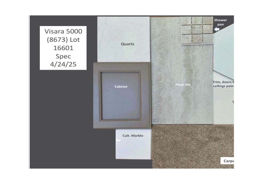 Sample of building materials used in homes in Visara, Surprise (Image 28).