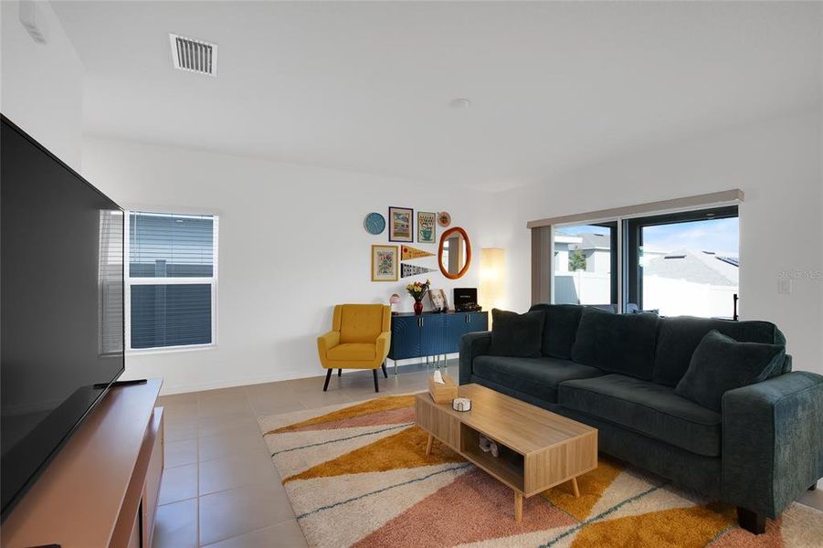 Furnished interior view inside a new home in Horse Creek at Crosswinds, Davenport (Image 46). Furnished interior view inside a new home in Horse Creek at Crosswinds, Davenport (Image 46).