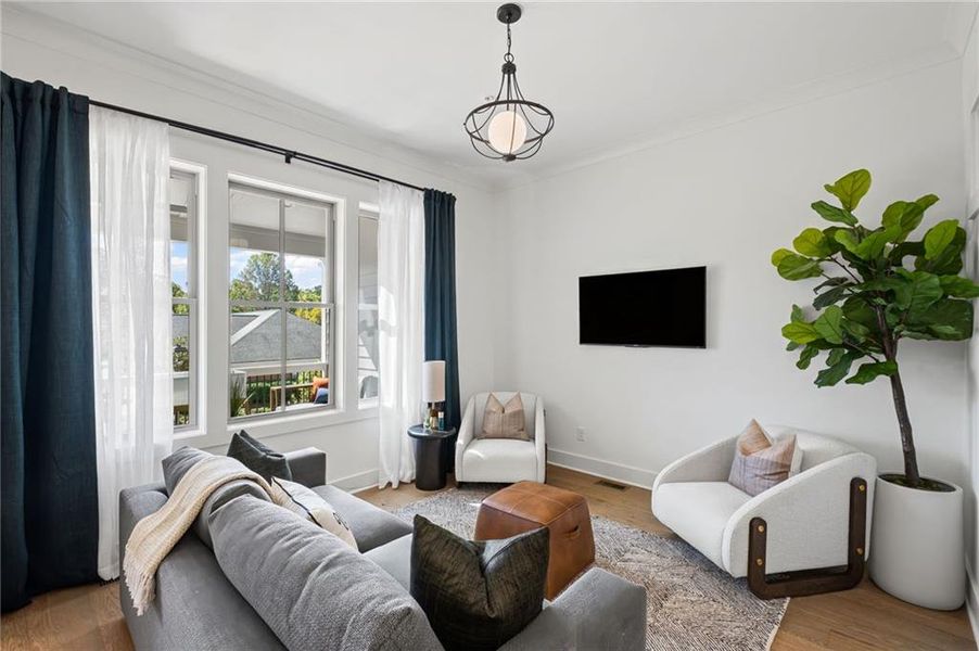 Furnished interior view inside a new home in South on Main, Woodstock (Image 6).